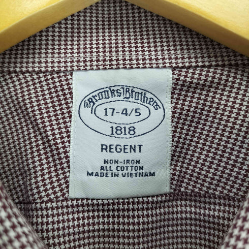 ブルックスブラザーズ BROOKS BROTHERS REGENT 千鳥柄 ロングスリーブ シャツ メンズ 17