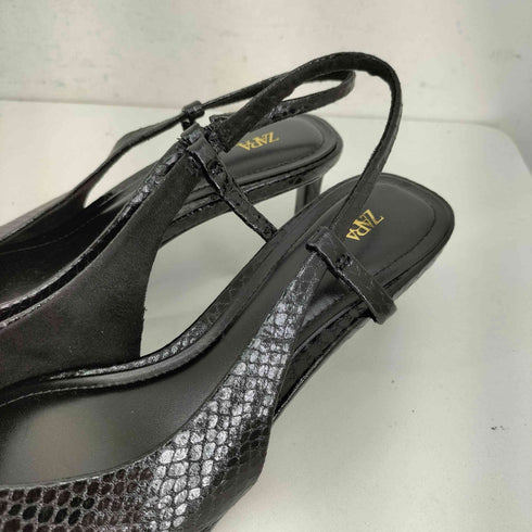 ザラ ZARA レザー スリングバッグパンプス レディース EUR:36