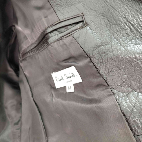 ポールスミス Paul Smith 羊革 スタンドカラー ダブルライダース メンズ import:M