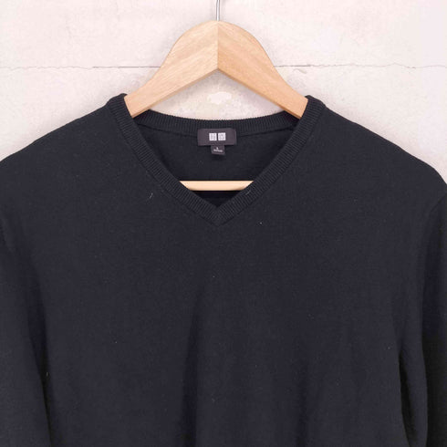ユニクロ UNIQLO CASHMERE コットンカシミヤクルーネックセーター メンズ JPN:L