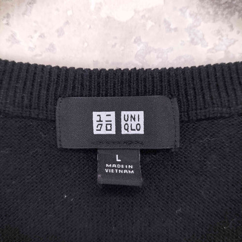 ユニクロ UNIQLO CASHMERE コットンカシミヤクルーネックセーター メンズ JPN:L
