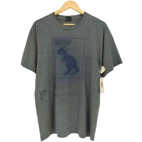 スクリーンスターズ SCREEN STARS 90s USA製 裾袖シングルステッチ NATURAL HISTORY 恐竜プリント クルーネックTシャツ メンズ import:XL