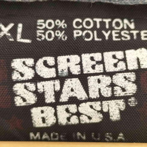 スクリーンスターズ SCREEN STARS 90s USA製 裾袖シングルステッチ NATURAL HISTORY 恐竜プリント クルーネックTシャツ メンズ import:XL