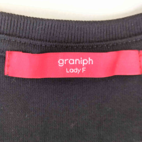 グラニフ graniph アシメ 異素材ドッキングワンピース レディース FREE