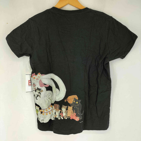 デザインティーシャツストアグラニフ Design Tshirts Store graniph 鬼子母猫百号 半袖Tシャツ レディース JPN:XS
