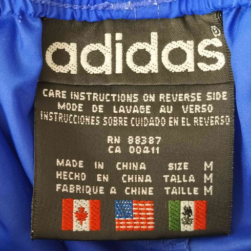 アディダス adidas 80~90s 万国旗タグ ロゴ刺繍 スリ―ライン ナイロンパンツ メンズ M