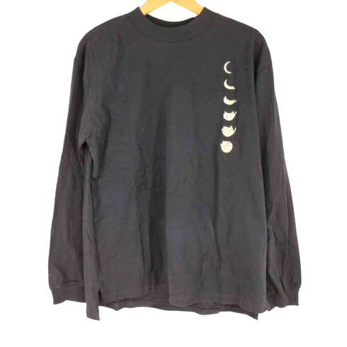 グラニフ graniph 猫 月の満ち欠け ロングTシャツ レディース JPN:M
