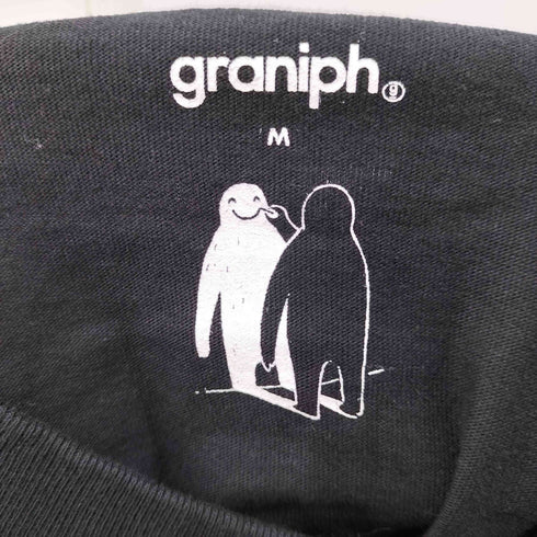 グラニフ graniph 猫 月の満ち欠け ロングTシャツ レディース JPN:M