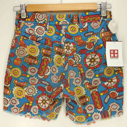 80S~90S TALONジップ カットオフ 総柄 ハーフパンツ レディース