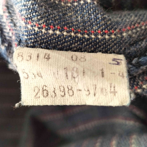 リーバイス Levis 80s 81年1月製造 42ロケットTALON 26398 9764 ピンストライプ ストレート デニム パンツ レディース W24 L32
