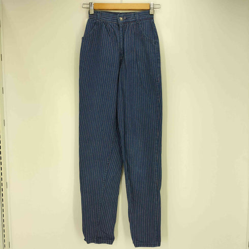 リーバイス Levis 80s 81年1月製造 42ロケットTALON 26398 9764 ピンストライプ ストレート デニム パンツ レディース W24 L32