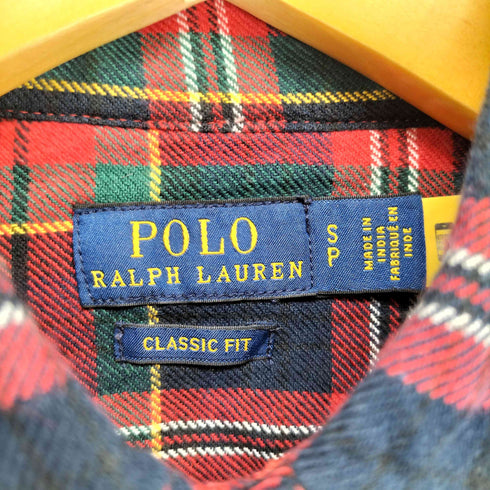 ポロラルフローレン POLO RALPH LAUREN CLASSIC FIT タータンチェック ボタンダウンシャツ メンズ import:S