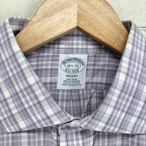 ブルックスブラザーズ BROOKS BROTHERS REGENT チェック ロングスリーブ シャツ メンズ 16 1/2