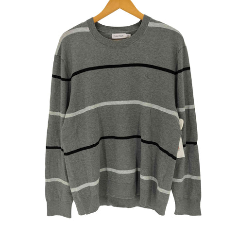 カルバンクライン CALVIN KLEIN マルチストライプセーター メンズ L