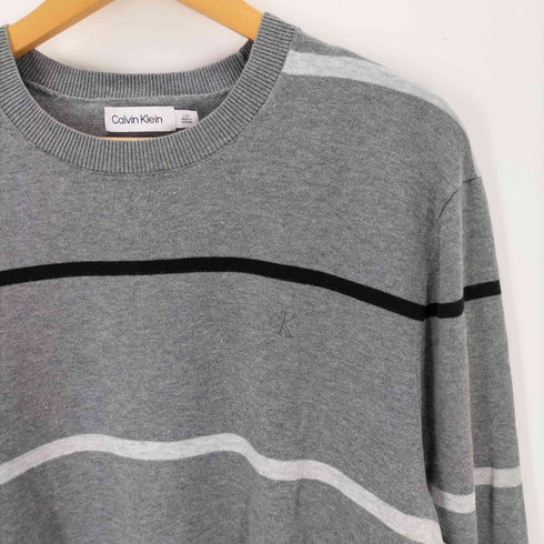 カルバンクライン CALVIN KLEIN マルチストライプセーター メンズ L