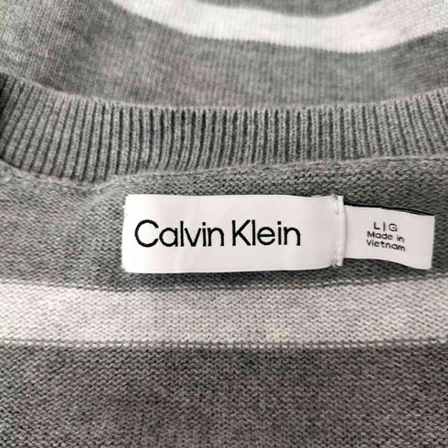 カルバンクライン CALVIN KLEIN マルチストライプセーター メンズ L