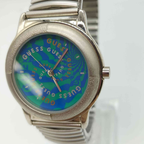 ゲス GUESS 90s 蛇腹バンド クオーツ 腕時計 メンズ