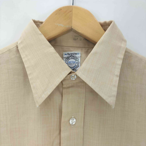 アロー ARROW DECTON 70-80S USA製 S/S シアー ドレス シャツ 襟芯 メンズ