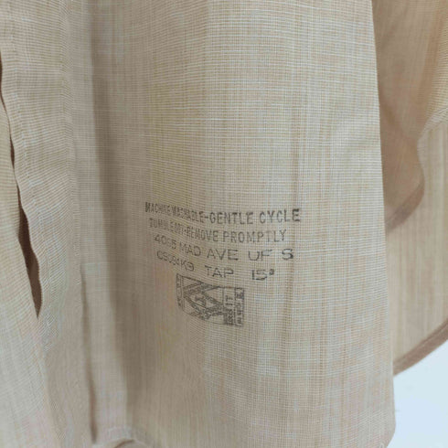 アロー ARROW DECTON 70-80S USA製 S/S シアー ドレス シャツ 襟芯 メンズ
