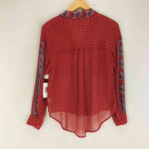 フリーピープル FREE PEOPLE 総柄 シアー 長袖 シャツ レディース