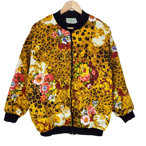 80S~ La Tienda inc ロケットtalon 総柄ジップブルゾン メンズ JPN:M