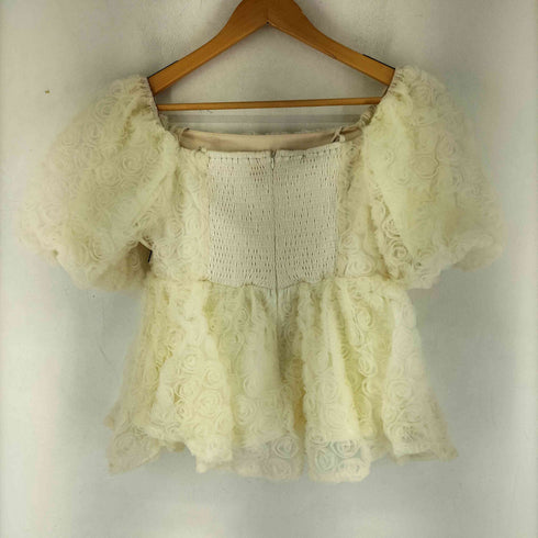 ルエレ Louere 2WAY フラワーチュールペプラムトップス レディース JPN:S