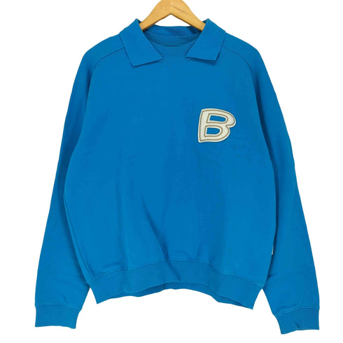 BLUR ブラー ロゴワッペン 襟付き スウェット トレーナー メンズ 1