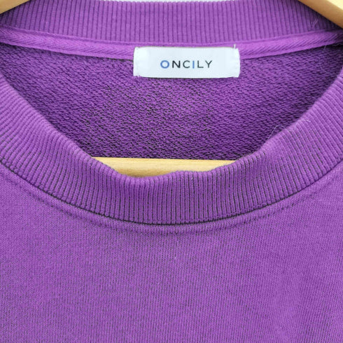 ONCILY ハートロゴ刺繍 クルーネック スウェット 裾ドローコード メンズ JPN:L