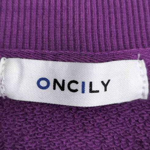 ONCILY ハートロゴ刺繍 クルーネック スウェット 裾ドローコード メンズ JPN:L