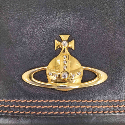 ヴィヴィアンウエストウッド Vivienne Westwood Dolce Vita Tassel Clutch ドルチェ・ヴィータ タッセル クラッチ オーブロゴ レザー ショルダーバッグ レディース