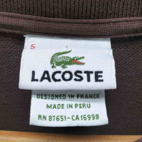 ラコステ LACOSTE ワニ ロゴ 刺繍 コットン L/S ポロシャツ メンズ 5