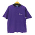 チャンピオン Champion 80-90S USA製 青刺繍タグ ロゴ プリント 袖 目あり Tシャツ 袖シングル メンズ import:L