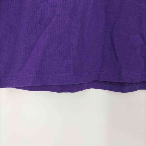 チャンピオン Champion 80-90S USA製 青刺繍タグ ロゴ プリント 袖 目あり Tシャツ 袖シングル メンズ import:L