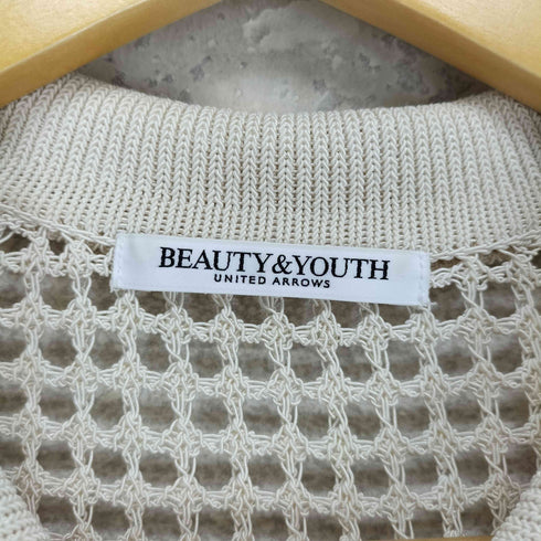 ビューティーアンドユースユナイテッドアローズ BEAUTY & YOUTH UNITED ARROWS メッシュポロニット ショートスリーブカーディガン レディース