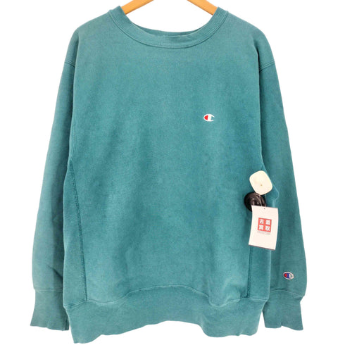 チャンピオン Champion 90S USA製 REVERSE WEAVE リバースウィーブ 刺繍タグ 目あり クルーネック スウェット メンズ import:XL