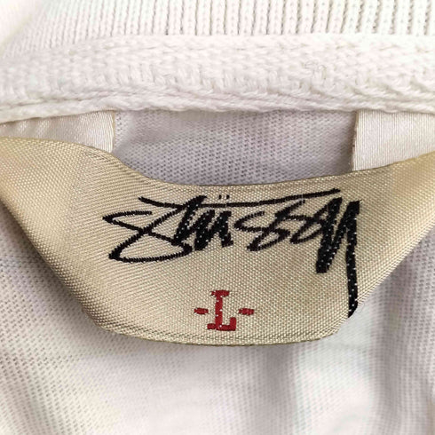 ステューシー Stussy 00S 白タグ ボーダー S/S ポロシャツ メンズ import:L