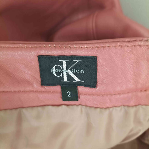シーケーカルバンクライン ck Calvin Klein lamb leather レザータイトスカート レディース JPN:2