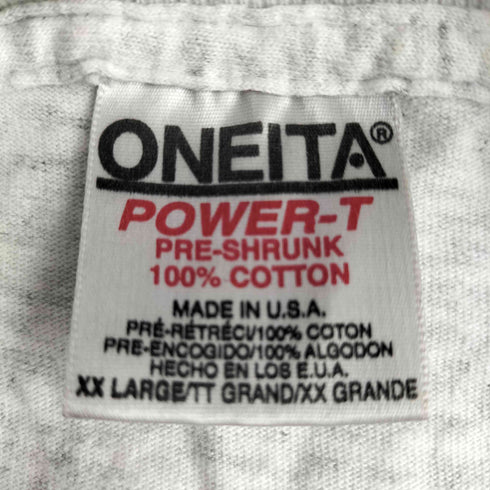 オニータ ONEITA 90S USA製 POWER-T ブランク 霜降り クルーネック S/S Tシャツ メンズ import:XXL