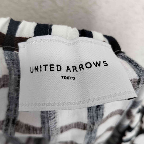 ユナイテッドアローズ UNITED ARROWS リネン チェックフレアロングスカート レディース JPN:38