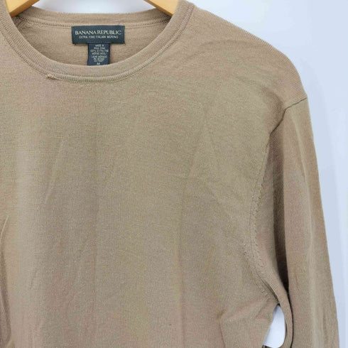 バナナリパブリック BANANA REPUBLIC 00S 香港製 黒タグ EXTRA FINE MERINO WOOL メリノウール クルーネック ニット メンズ import:M