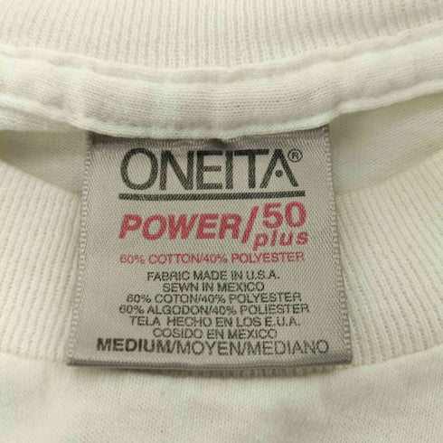 オニータ ONEITA 90S ボディ USA製 両面 プリント S/S Tシャツ 裾袖シングル メンズ