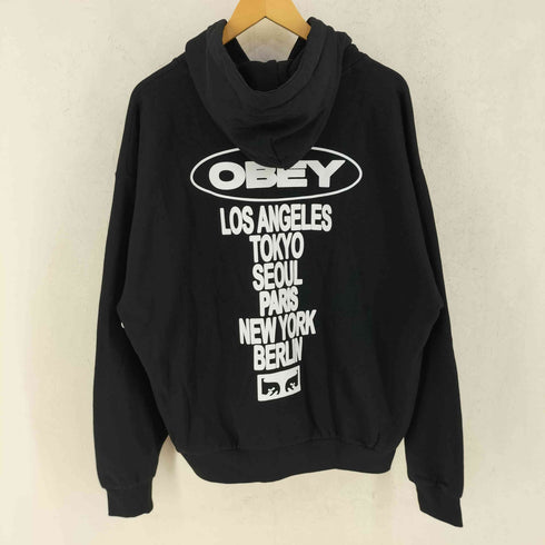 オベイ OBEY OVAL CITIES PULLOVER オーバル シティズ プルオーバー パーカー メンズ L