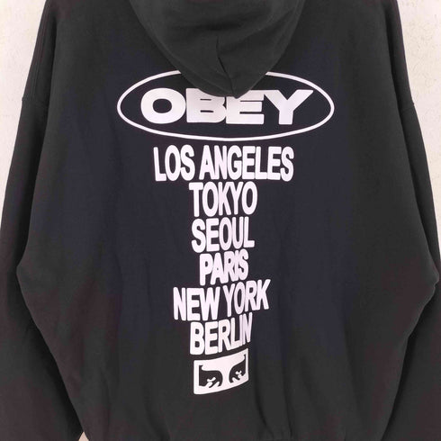 オベイ OBEY OVAL CITIES PULLOVER オーバル シティズ プルオーバー パーカー メンズ L