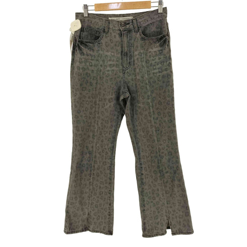 ニコアンド niko and... 2025AW NKJ COMPACT FLARE DENIM コンパクトフレアデニム レオパード柄 Y2K レディース L