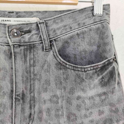 ニコアンド niko and... 2025AW NKJ COMPACT FLARE DENIM コンパクトフレアデニム レオパード柄 Y2K レディース L