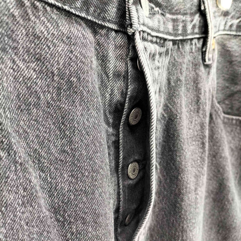 リーバイス Levis PREMIUM 501 BIGE ボタンフライ ブラックデニムパンツ メンズ W38 L30