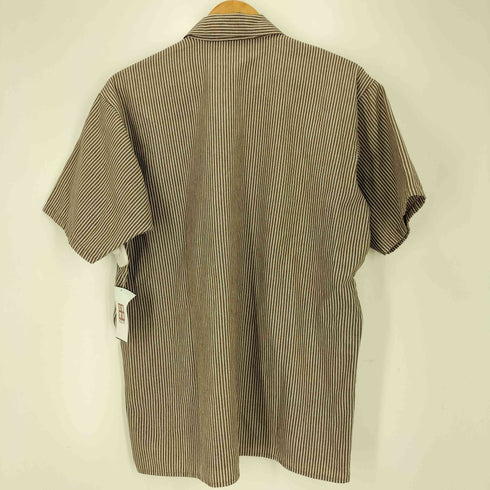 ベンデイビス BEN DAVIS YKKジップ ハーフジップ ストライプ S/S 半袖 プルオーバー シャツ メンズ import:M