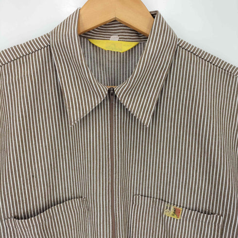 ベンデイビス BEN DAVIS YKKジップ ハーフジップ ストライプ S/S 半袖 プルオーバー シャツ メンズ import:M