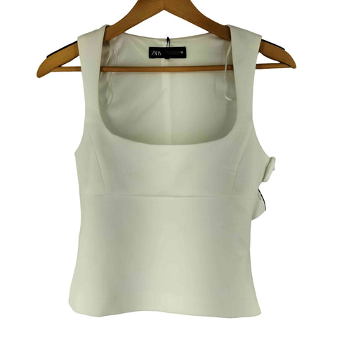 ザラ ZARA スクエアネックトップ レディース import:XS