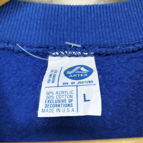 アーテックス ARTEX 80S MADE IN USA フロッキープリント ラグランスウェット メンズ JPN:L